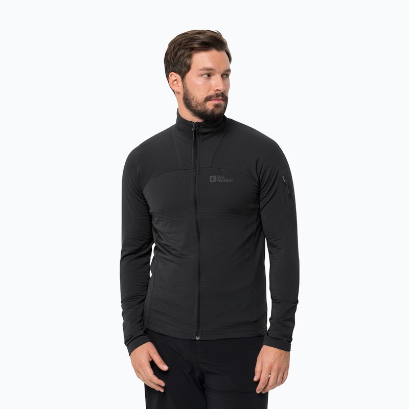 Jachetă de trekking pentru bărbați Jack Wolfskin Prelight FZ Black 1711001
