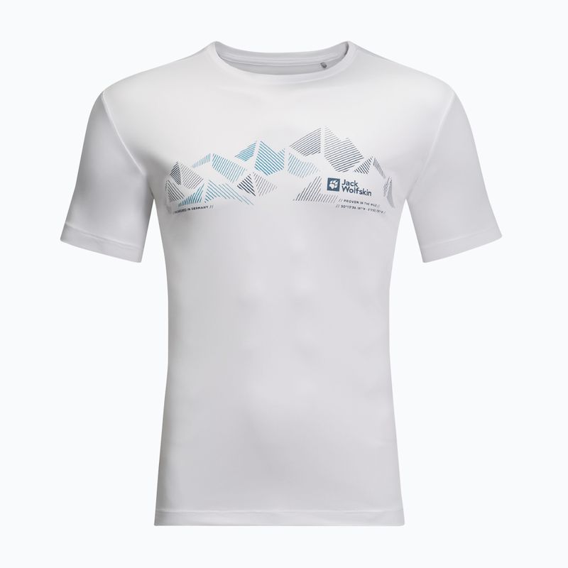 Tricou de trekking pentru bărbați Jack Wolfskin Peak Graphic alb 1807183 4