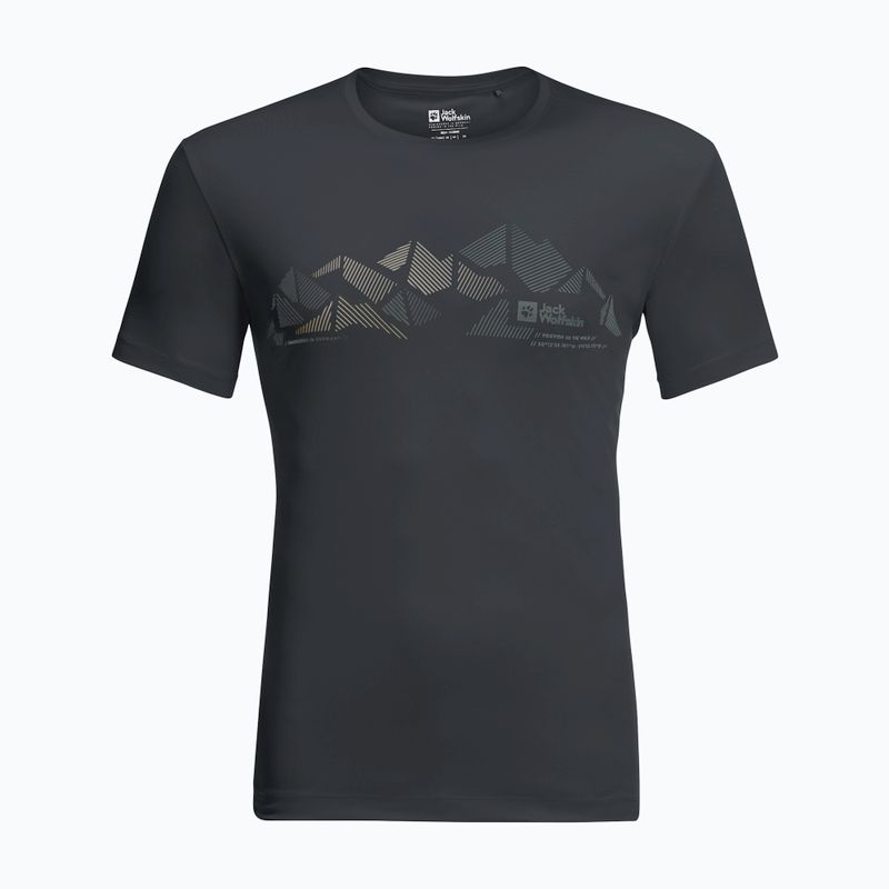 Tricou de trekking pentru bărbați Jack Wolfskin Peak Graphic negru 1807183 4