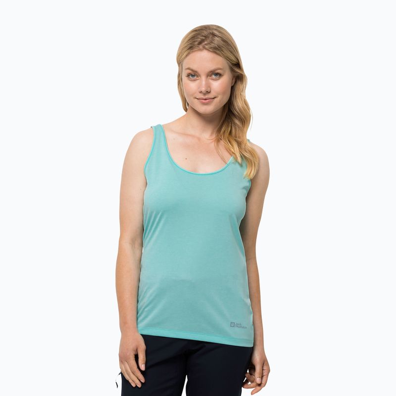 Tricou de trekking pentru femei Jack Wolfskin Pack & Go Tank albastru 1807283