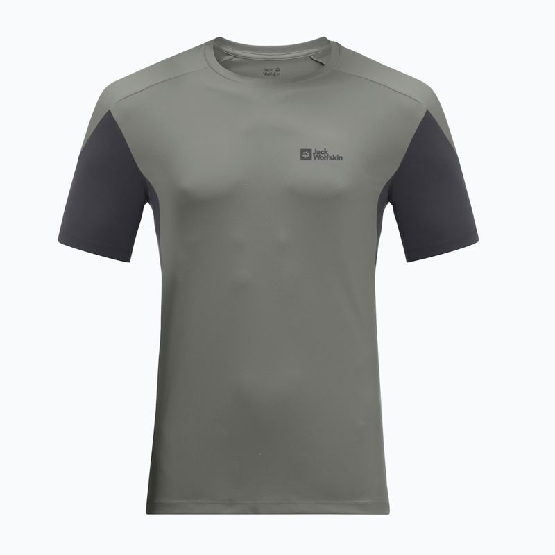 Tricou de trekking pentru bărbați Jack Wolfskin Narrows verde 1807353 3