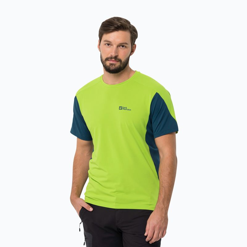 Tricou de trekking pentru bărbați Jack Wolfskin Narrows Flesh Green 1807353