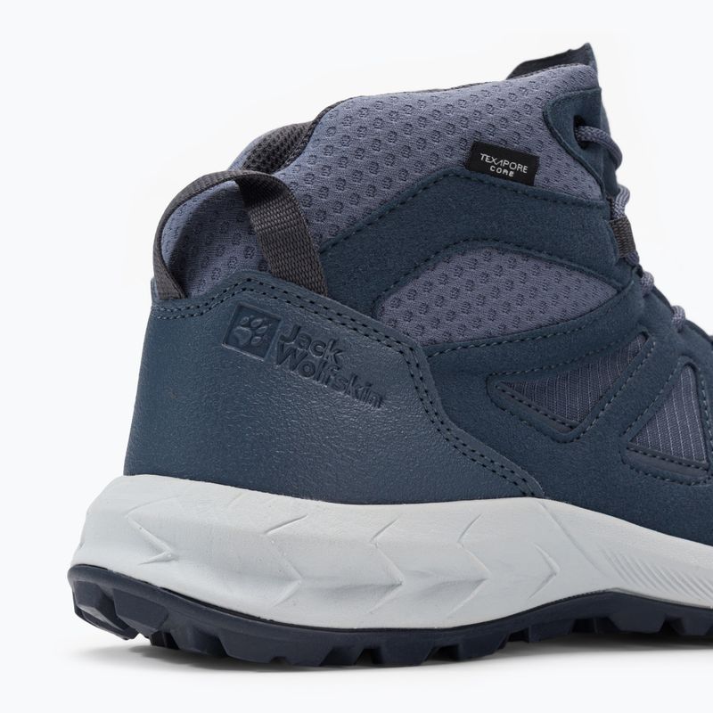 Jack Wolfskin cizme de trekking pentru femei Woodland 2 Texapore Mid albastru marin 4051331 8