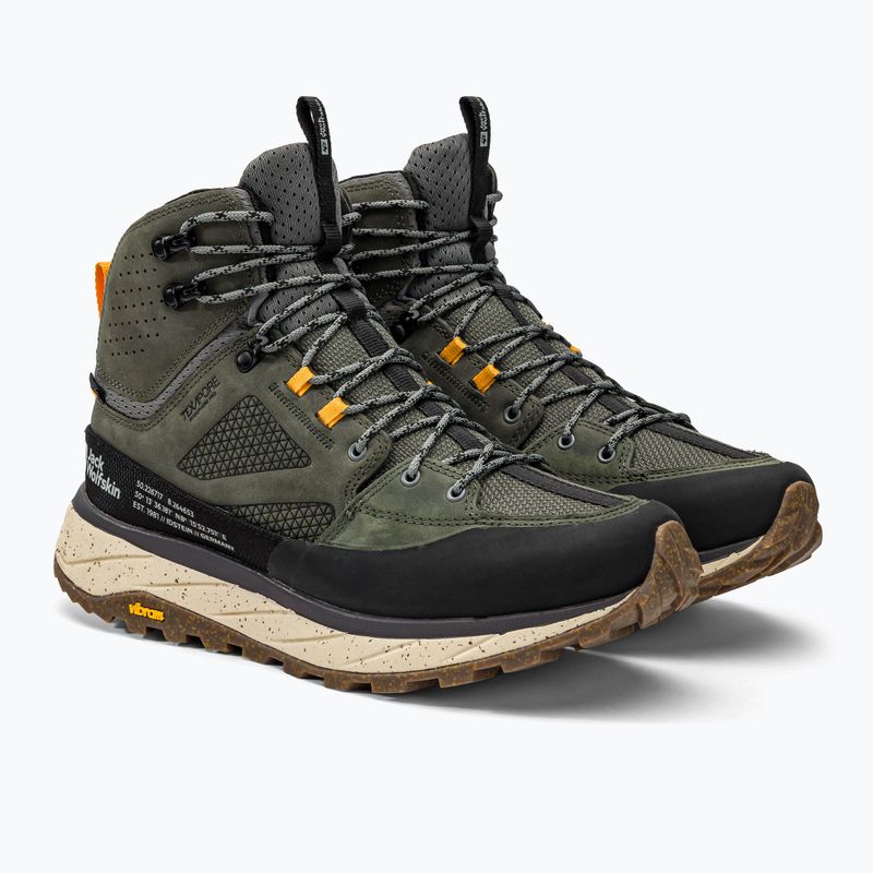 Jack Wolfskin bărbați Terraquest Texapore Mid cizme de trekking verde 4056381_4143_075 4