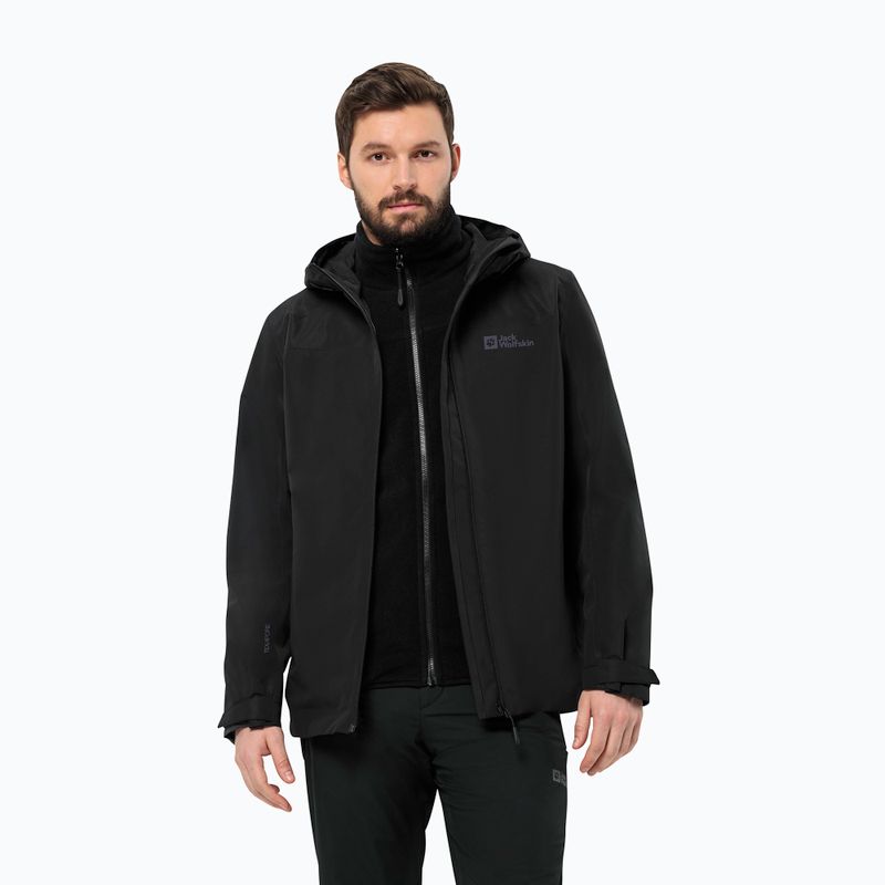 Jachetă 3w1 pentru bărbați  Jack Wolfskin Taubenberg 3In1 black 6001 3