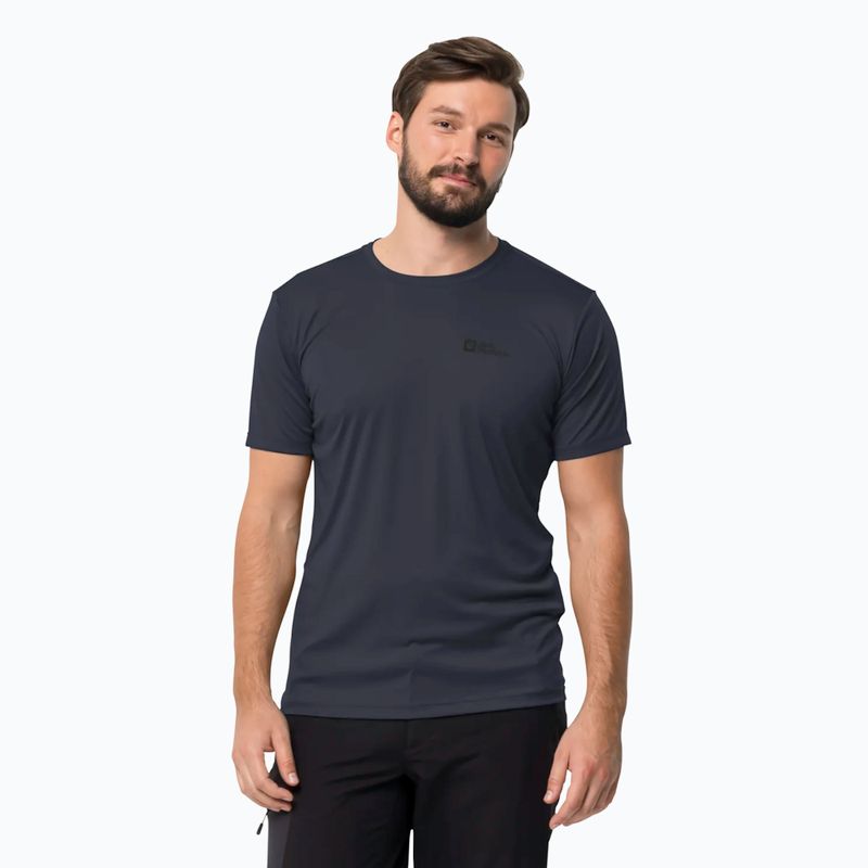 Tricou de trekking pentru bărbați Jack Wolfskin Tech nigdht blue