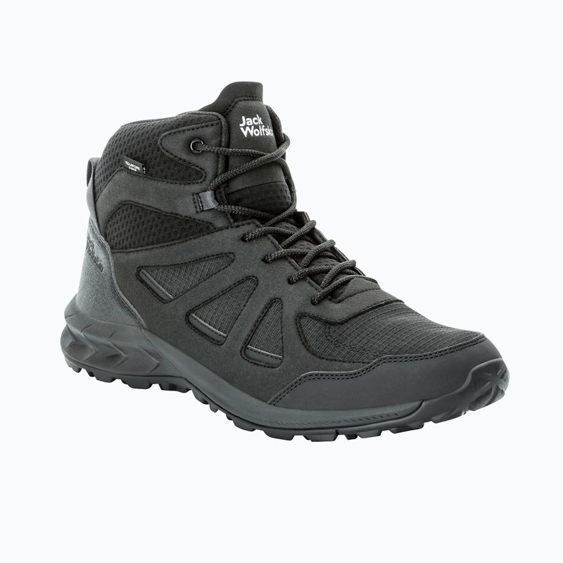 Încălțăminte de trekking pentru bărbați Jack Wolfskin Woodland 2 Texapore Mid black 8