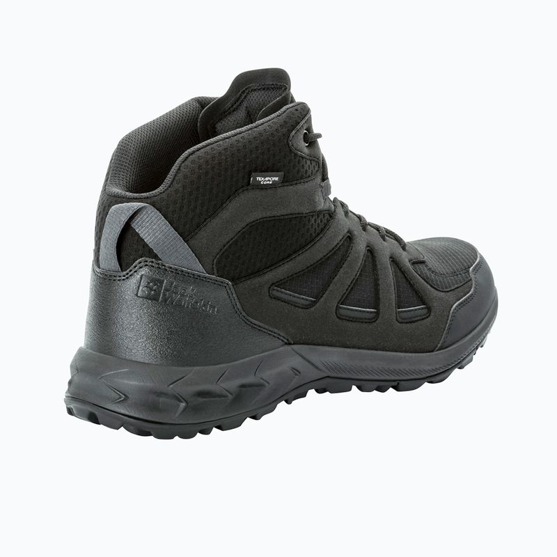 Încălțăminte de trekking pentru bărbați Jack Wolfskin Woodland 2 Texapore Mid black 9