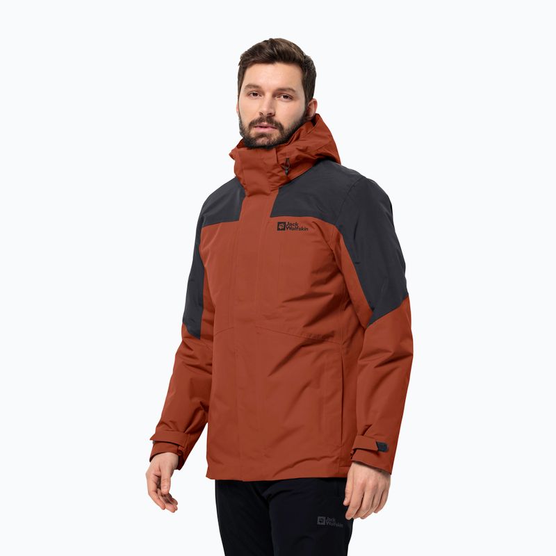 Jack Wolfskin jachetă de ploaie pentru bărbați Romberg 3in1 carmin