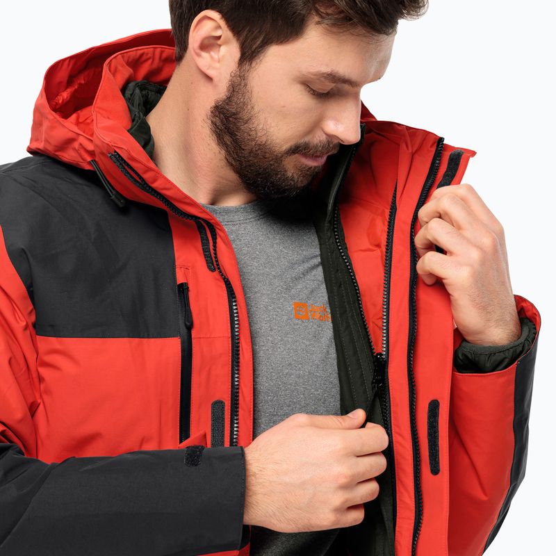 Jack Wolfskin jachetă de ploaie Jasper 3in1 roșu puternic pentru bărbați Jack Wolfskin 7