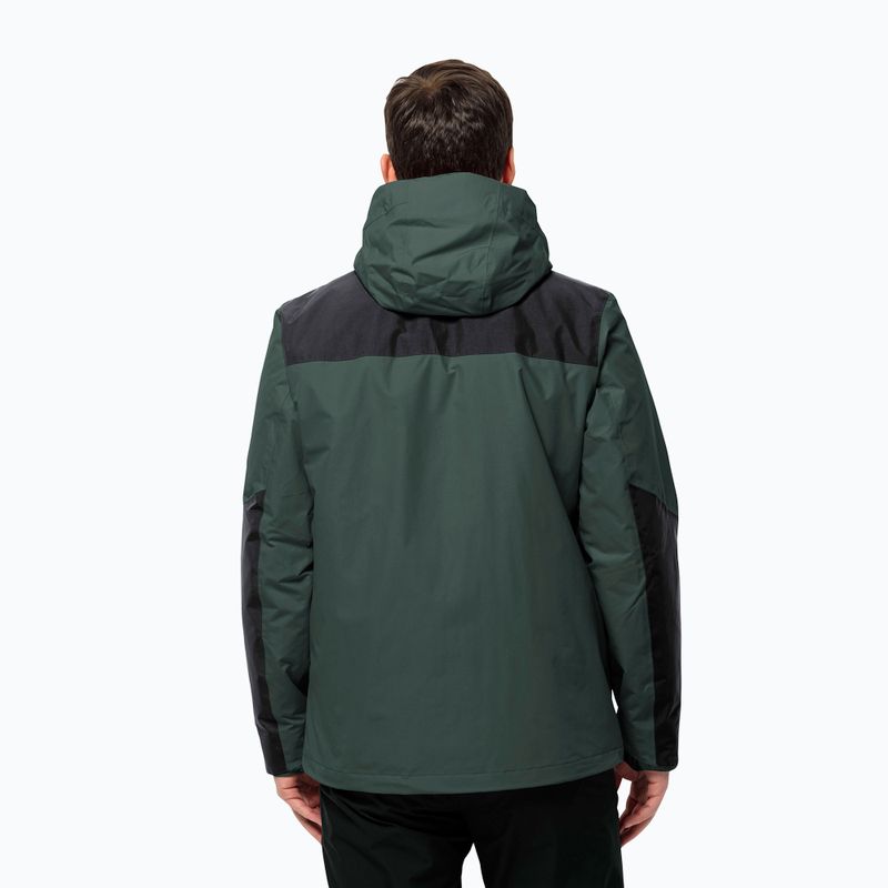 Jack Wolfskin jachetă de ploaie Jasper 3in1 pentru bărbați, negru măsliniu 3