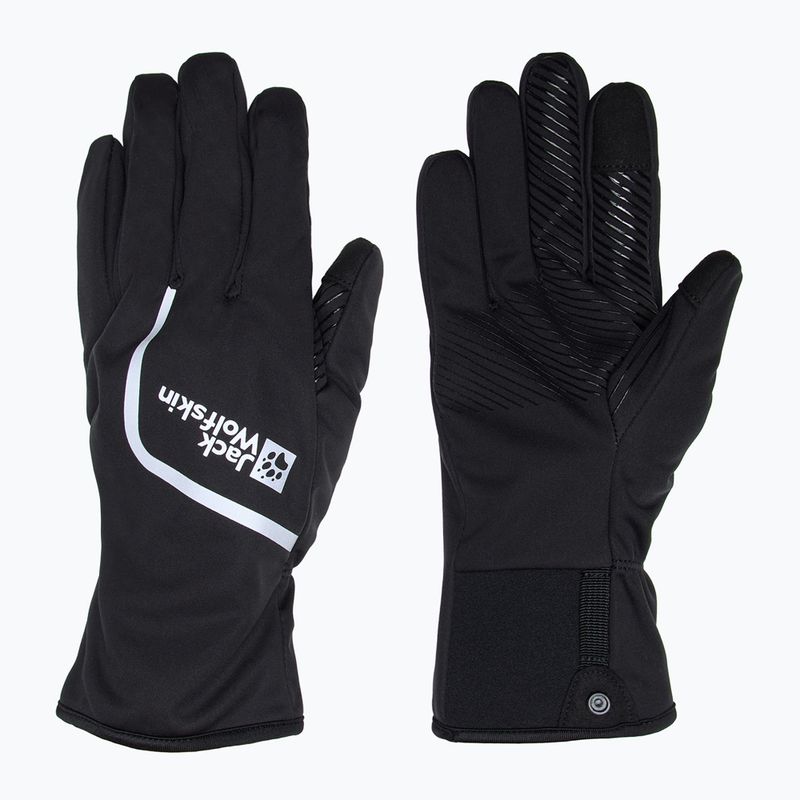 Mănuși de ciclism Jack Wolfskin Morobbia Light black