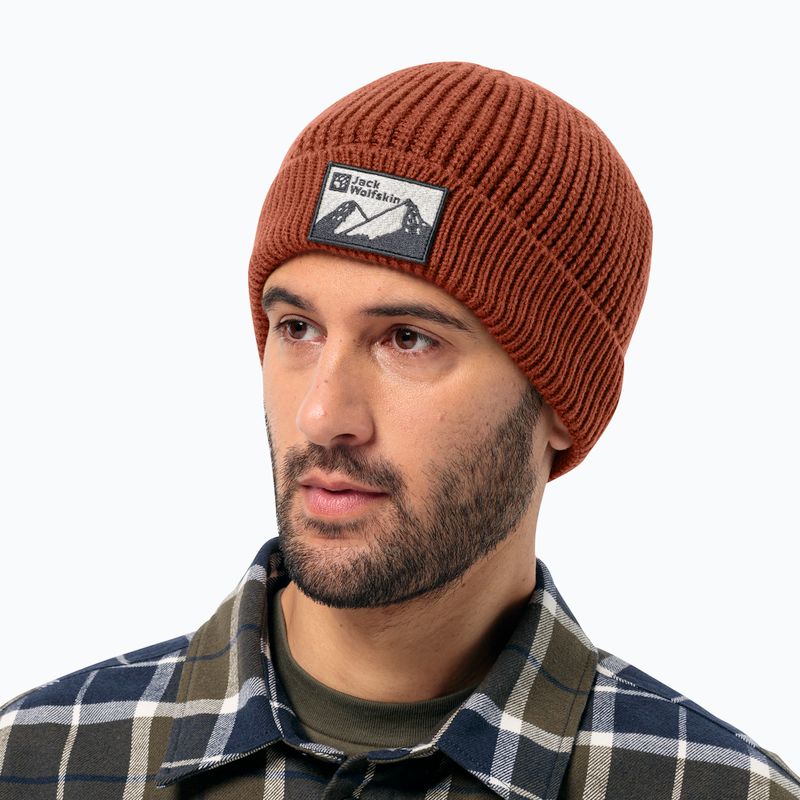 Jack Wolfskin Edo Badge Beanie carmin căciulă de iarnă carmin 7