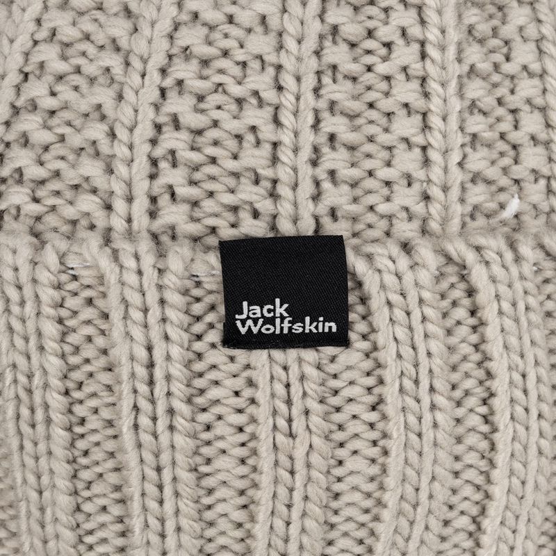 Căciulă de iarnă pentru femei Jack Wolfskin Highloft Knit Beanie gri prăfuit 4