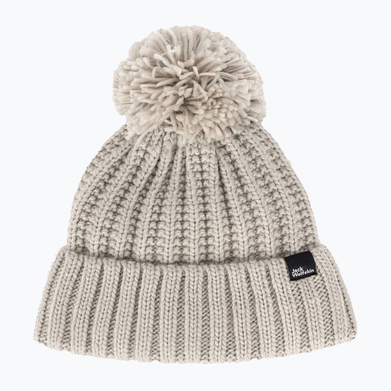 Căciulă de iarnă pentru femei Jack Wolfskin Highloft Knit Beanie gri prăfuit 5