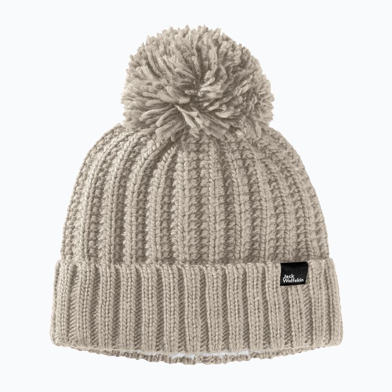 Căciulă de iarnă pentru femei Jack Wolfskin Highloft Knit Beanie gri prăfuit 6