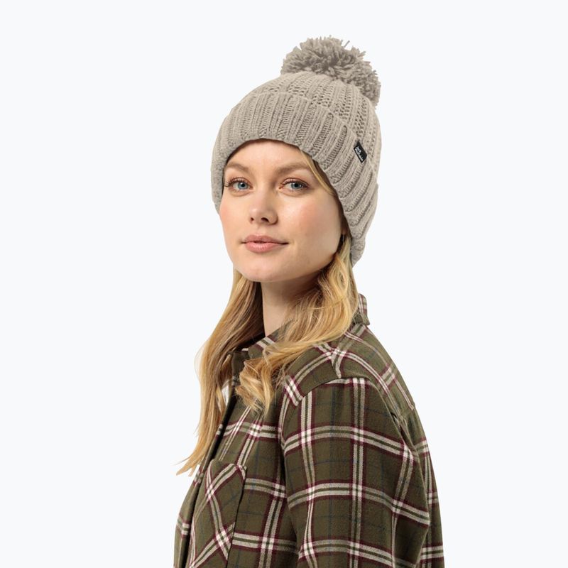 Căciulă de iarnă pentru femei  Jack Wolfskin Highloft Knit dusty grey 2