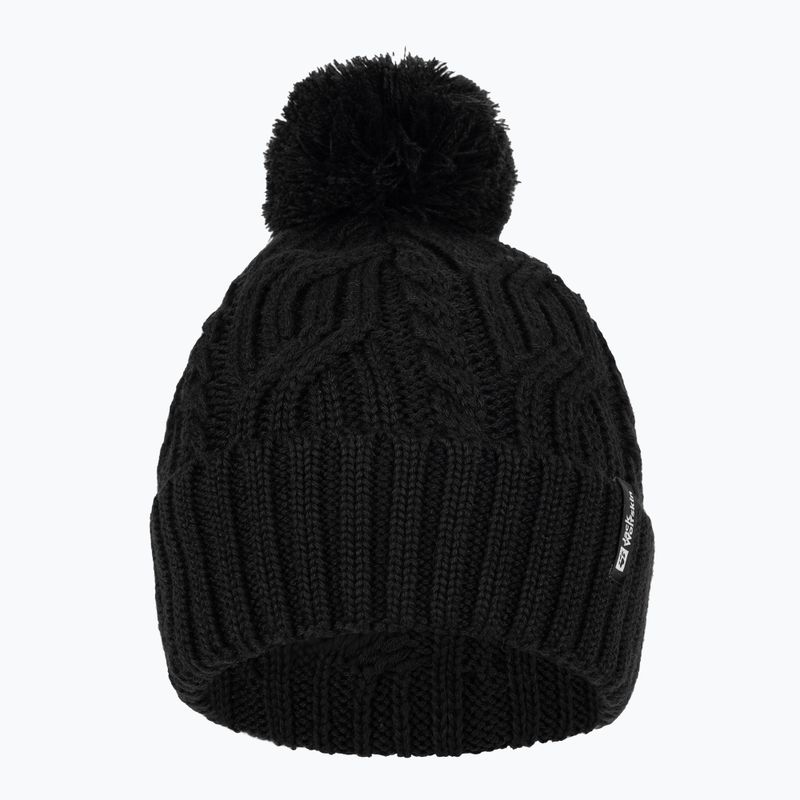 Jack Wolfskin căciulă de iarnă Pompom negru 2