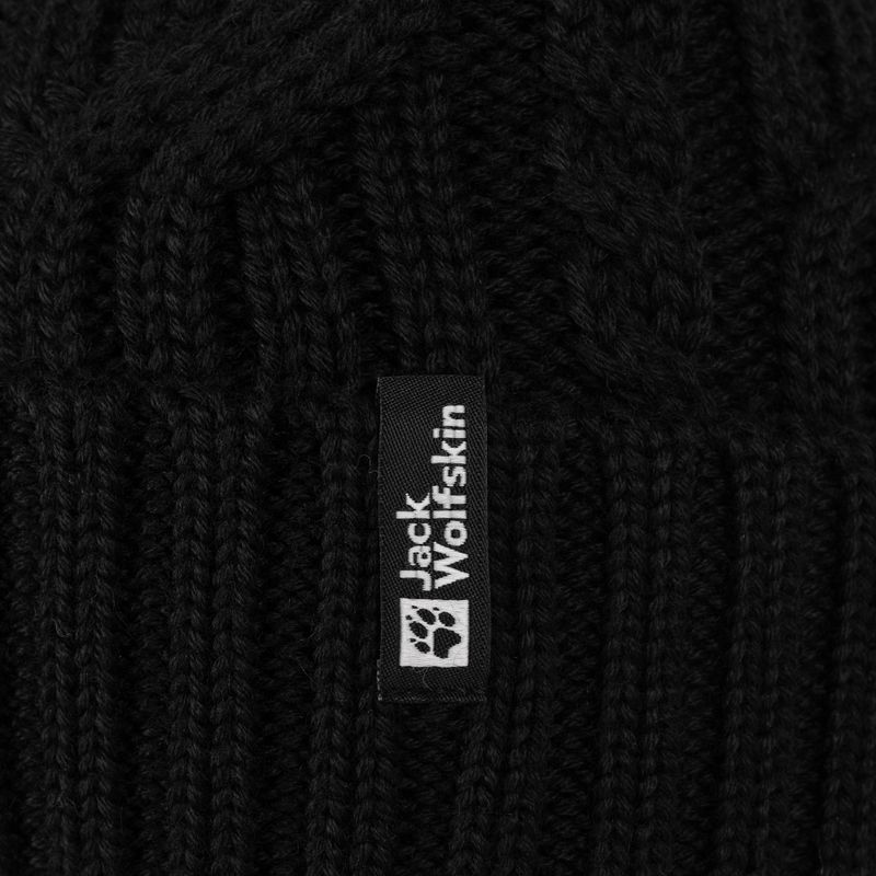 Jack Wolfskin căciulă de iarnă Pompom negru 4