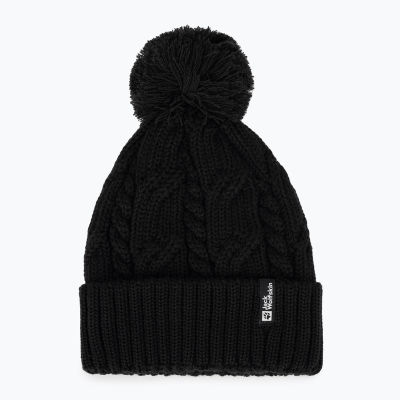 Jack Wolfskin căciulă de iarnă Pompom negru 5