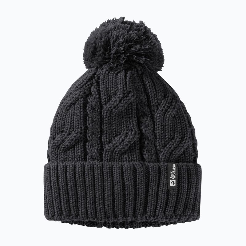 Jack Wolfskin căciulă de iarnă Pompom negru 6