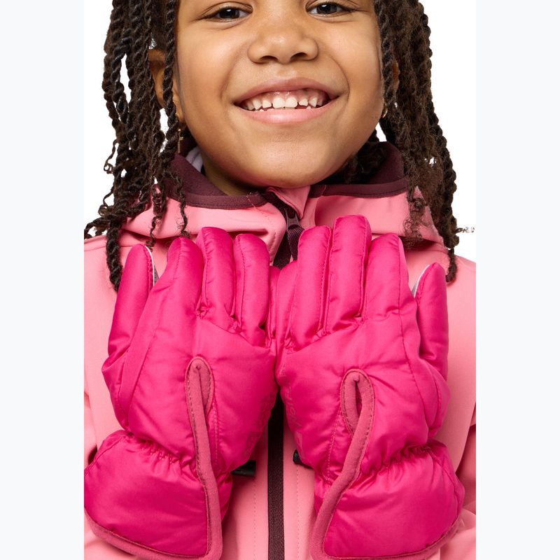 Mănuși de trekking pentru copii Jack Wolfskin Easy Entry dark fuchsia 2