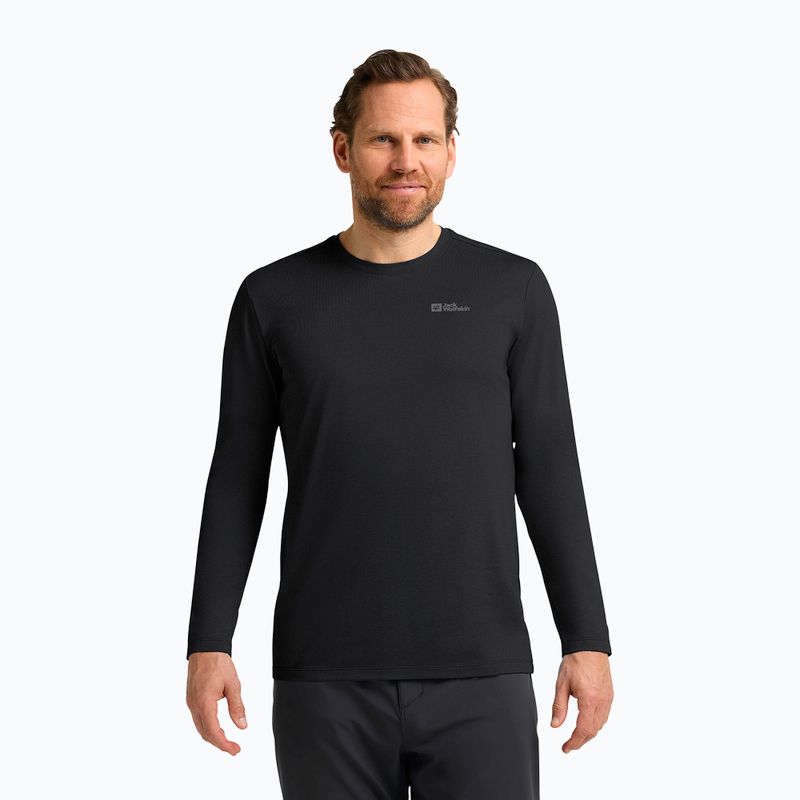 Longsleeve termoactiv pentru bărbați Jack Wolfskin Sky Thermal black