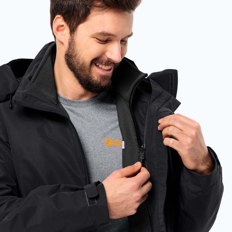 Hanorac pentru bărbați Jack Wolfskin Winterstein Fz black 3