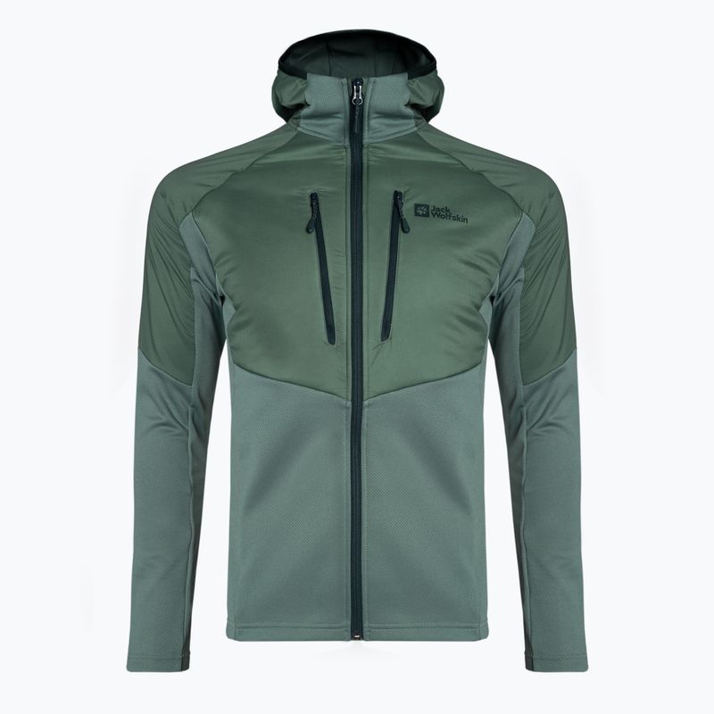 Geacă hibrid pentru bărbați Jack Wolfskin Alpgrat Pro Ins Fz verde gard viu 5