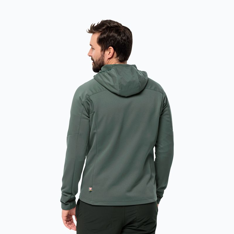 Geacă hibrid pentru bărbați Jack Wolfskin Alpgrat Pro Ins Fz verde gard viu 2