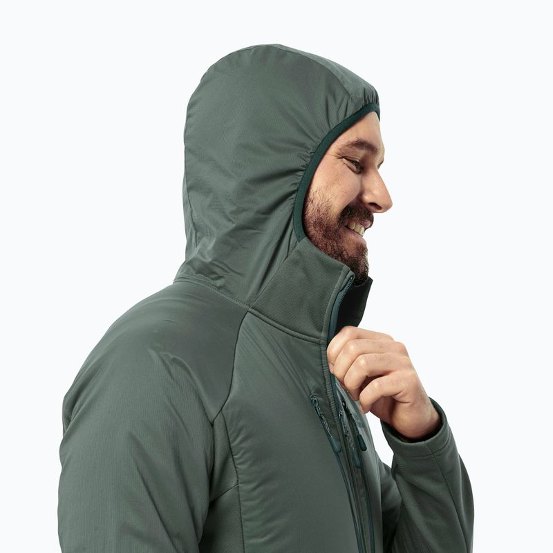 Geacă hibrid pentru bărbați Jack Wolfskin Alpgrat Pro Ins Fz verde gard viu 4