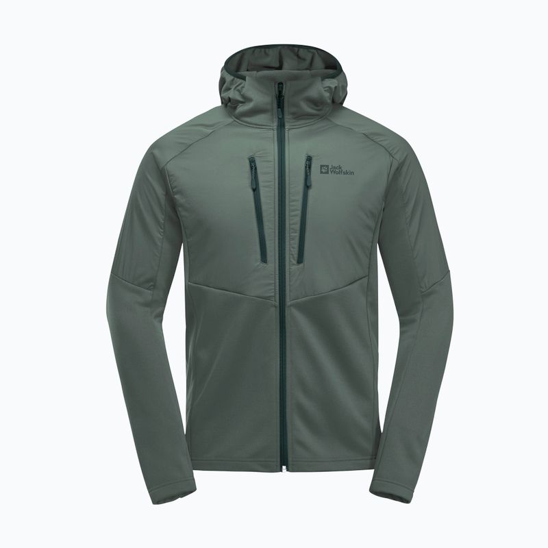 Geacă hibrid pentru bărbați Jack Wolfskin Alpgrat Pro Ins Fz verde gard viu 8