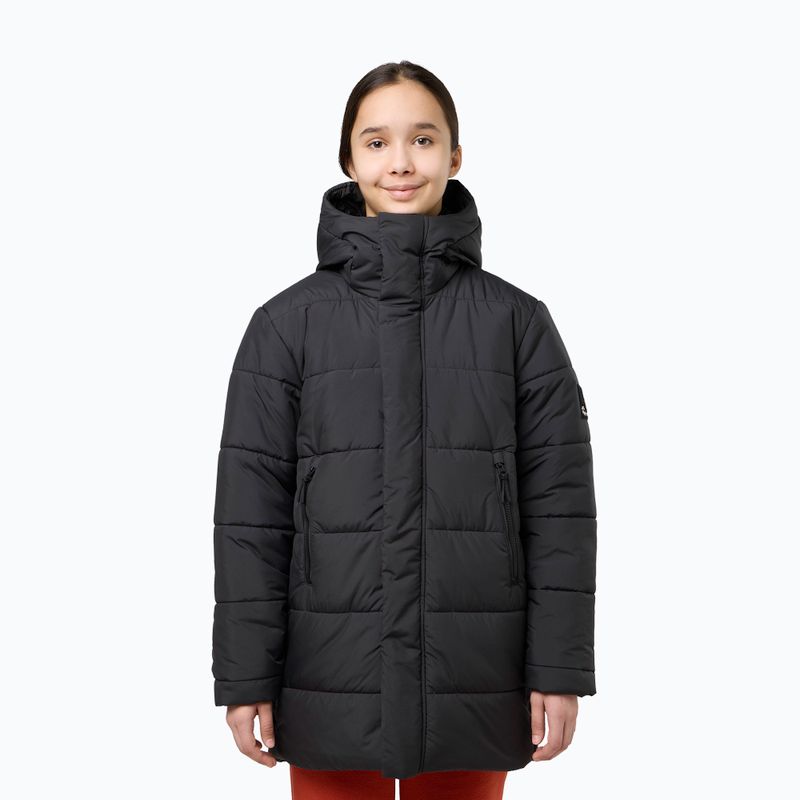 Geacă izolată pentru copii Jack Wolfskin Teen Ins Long granite black