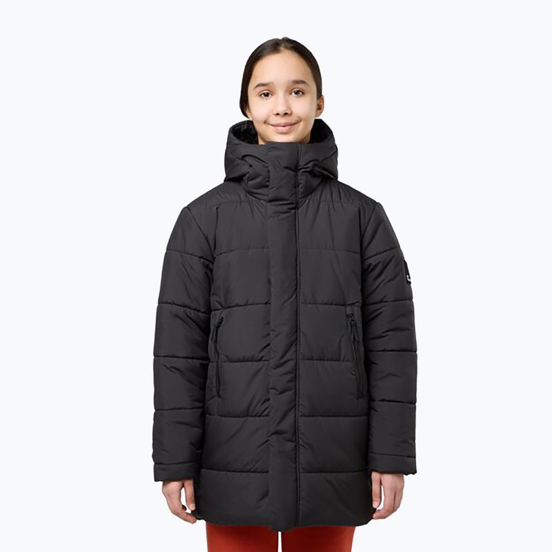 Geacă izolată pentru copii Jack Wolfskin Teen Ins Long granite black