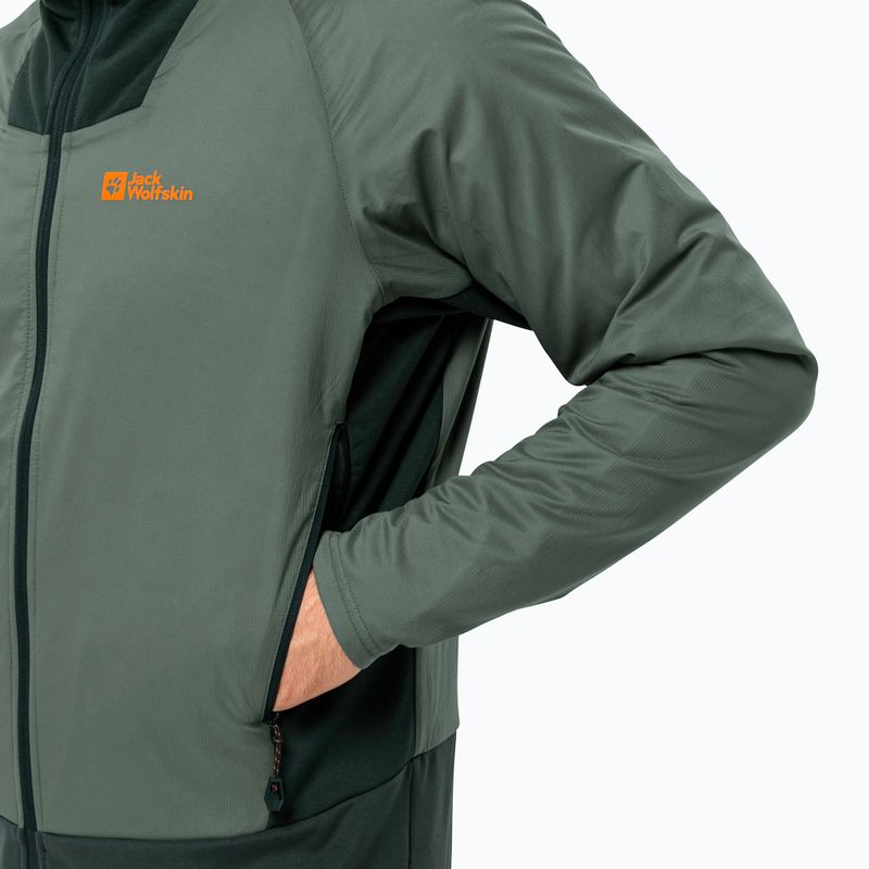 Jachetă de ploaie pentru bărbați Jack Wolfskin Alpspitze Ins Hybrid hedge verde pentru bărbați 5