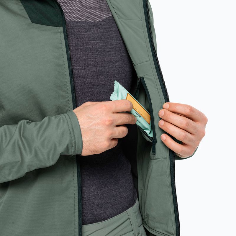 Jachetă de ploaie pentru bărbați Jack Wolfskin Alpspitze Ins Hybrid hedge verde pentru bărbați 6