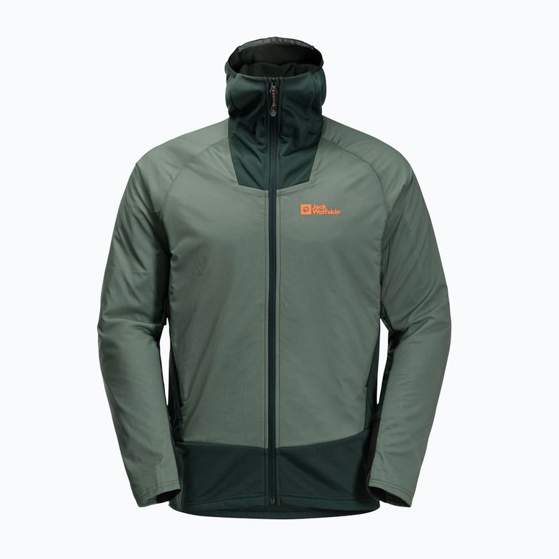 Jachetă de ploaie pentru bărbați Jack Wolfskin Alpspitze Ins Hybrid hedge verde pentru bărbați 7