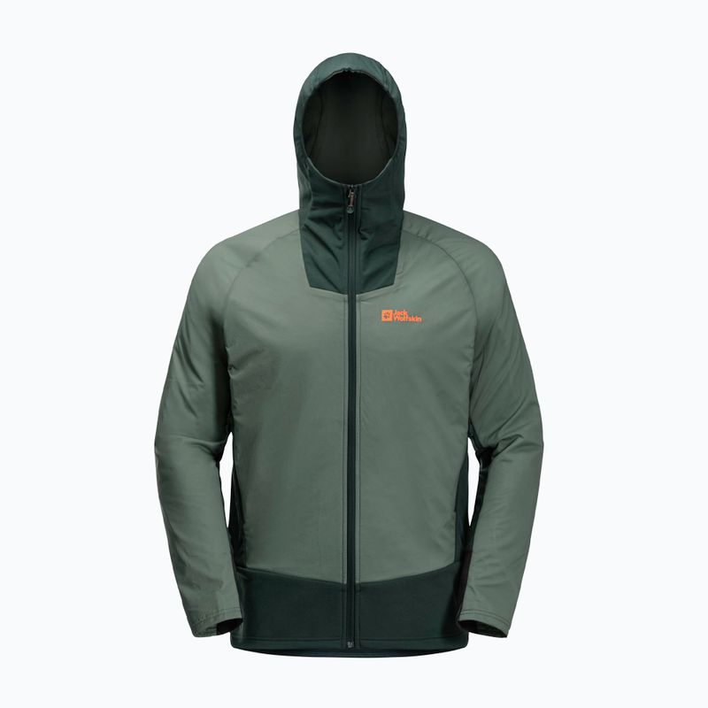 Jachetă de ploaie pentru bărbați Jack Wolfskin Alpspitze Ins Hybrid hedge verde pentru bărbați 8