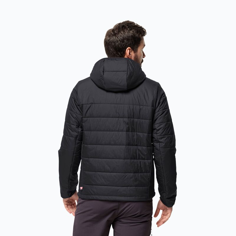 Jack Wolfskin jacheta de bărbați în jos Lapawa Ins Hoody negru 2