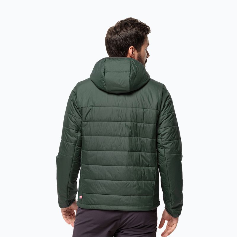 Jack Wolfskin jacheta de bărbați în jos Lapawa Ins Hoody negru de măsline 2