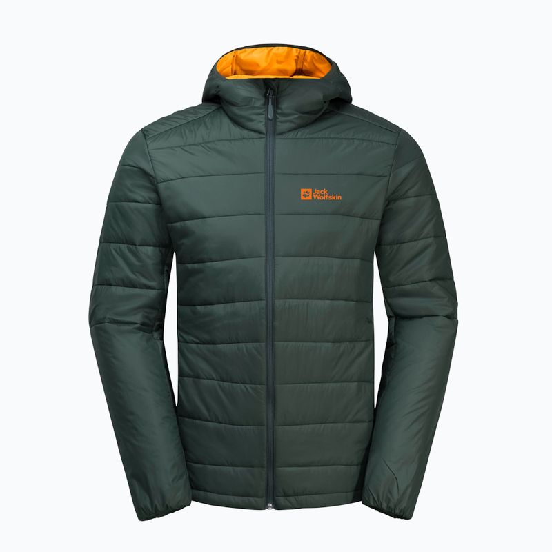 Jack Wolfskin jacheta de bărbați în jos Lapawa Ins Hoody negru de măsline 6