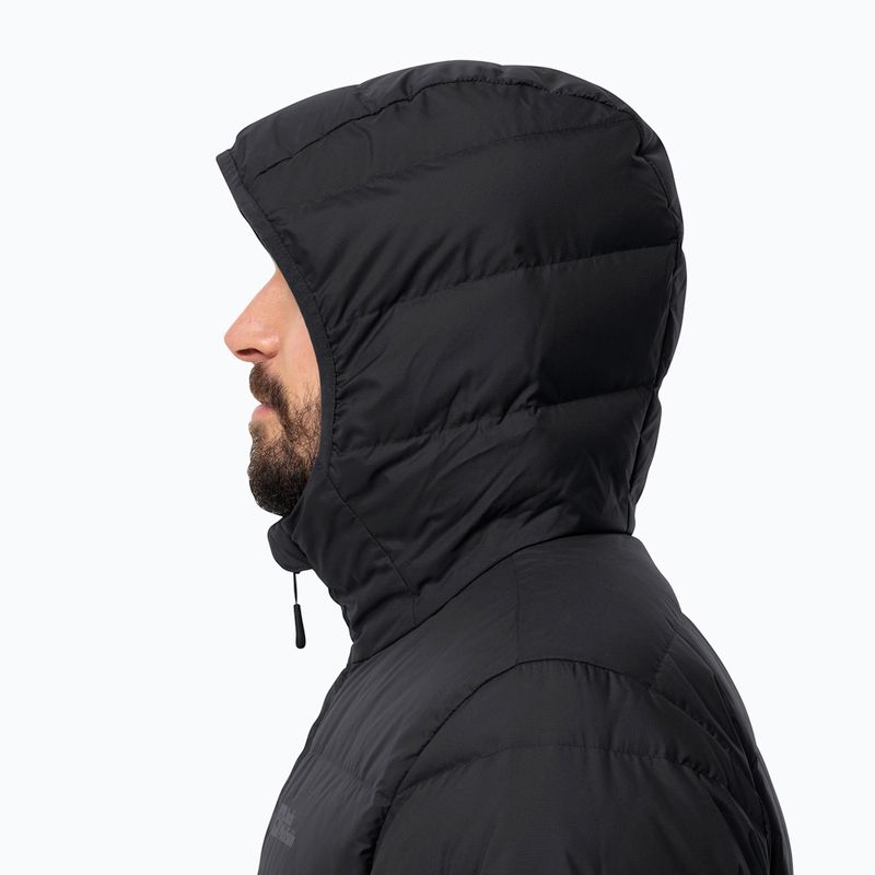Jack Wolfskin Jack Wolfskin Ather Down Hoody jachetă de ploaie negru pentru bărbați 5
