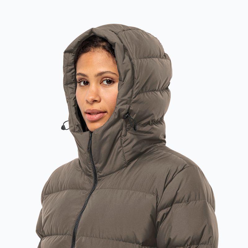 Palton de puf pentru femei Jack Wolfskin Frozen Palace cold coffee 3