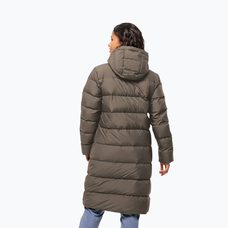 Palton de puf pentru femei Jack Wolfskin Frozen Palace cold coffee 2