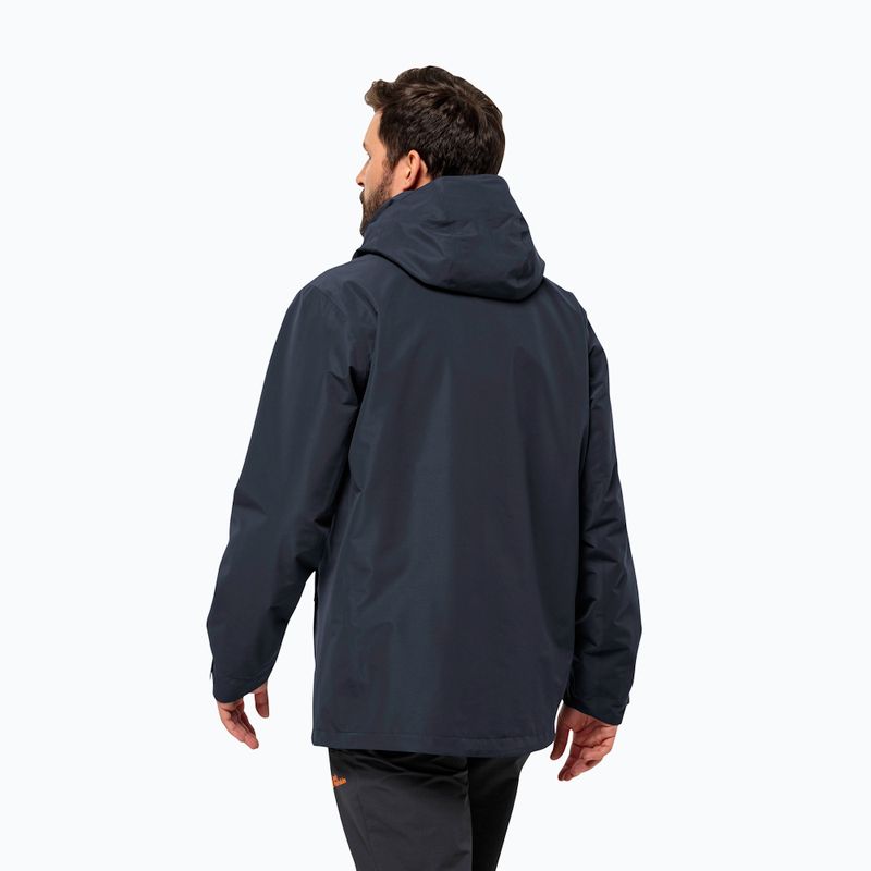 Jachetă de ploaie pentru bărbați Jack Wolfskin Fernblick 2L night blue 2