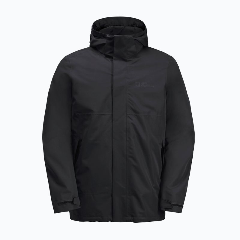 Jack Wolfskin jachetă de ploaie pentru bărbați Feldberg Luntal 3in1 negru 9