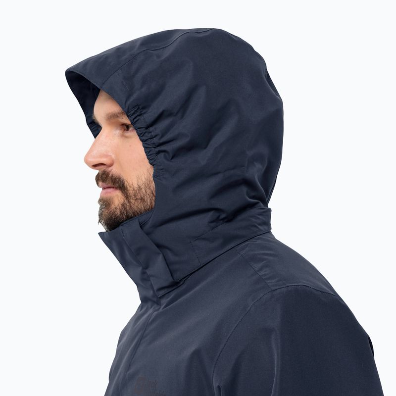 Jack Wolfskin jachetă de ploaie pentru bărbați Feldberg Luntal 3in1 albastru noapte 6