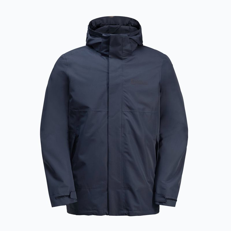 Jack Wolfskin jachetă de ploaie pentru bărbați Feldberg Luntal 3in1 albastru noapte 9