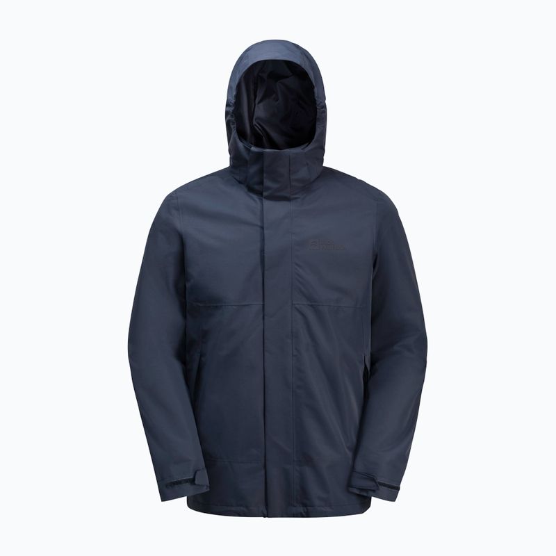 Jack Wolfskin jachetă de ploaie pentru bărbați Feldberg Luntal 3in1 albastru noapte 10