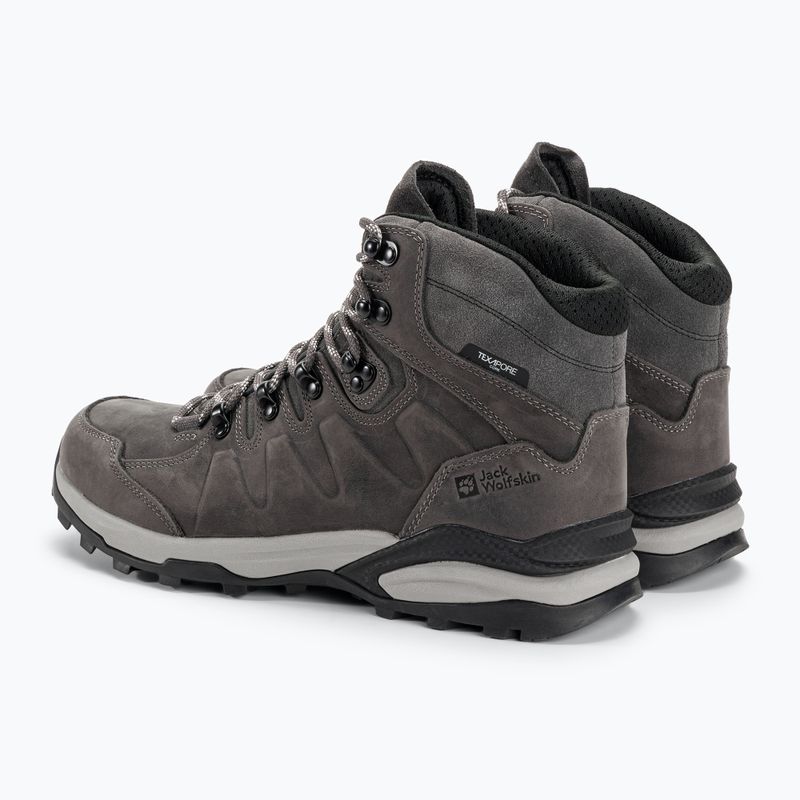 Jack Wolfskin Refugio Prime Texapore Mid pentru bărbați, cizme de trekking gri ardezie 3